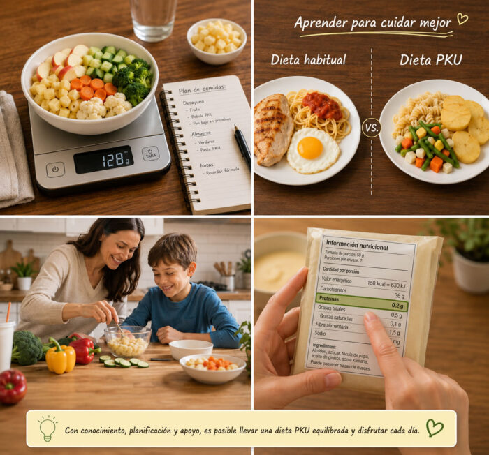 Planificación de comidas para niños con PKU